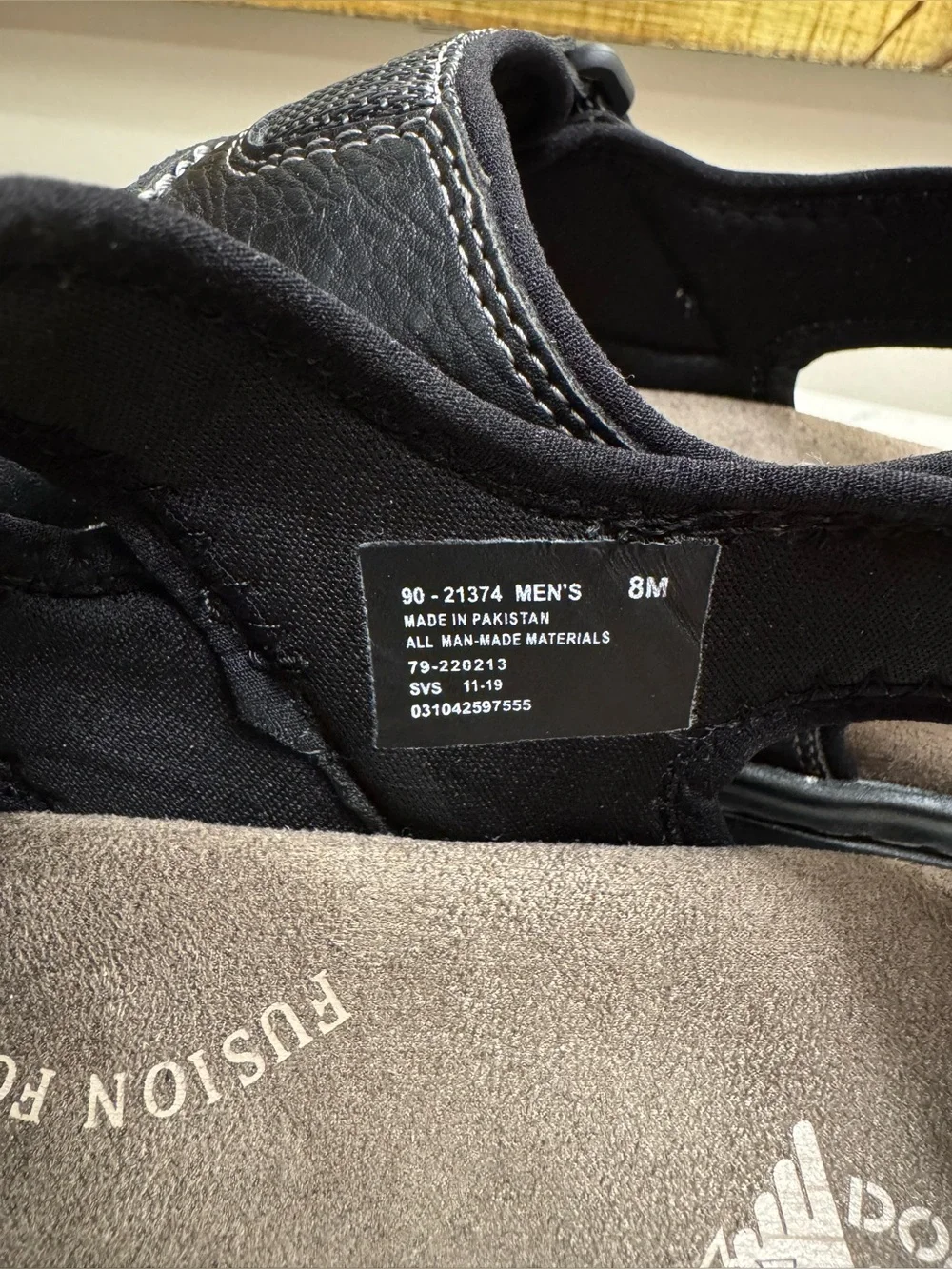 Dockers Men's Black Memory Foam Searose Fisherman-Style Sandals, Size 8 M, New!